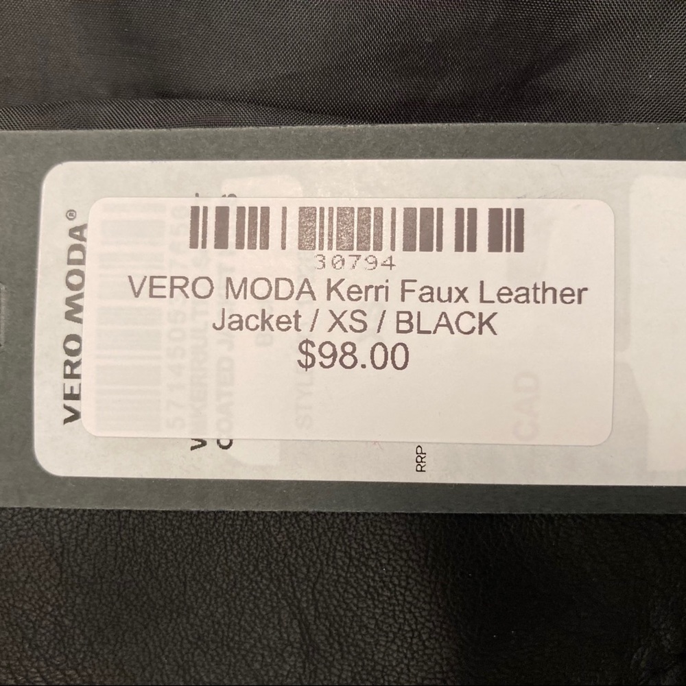 NWT! - Vero Moda | Kerri Biker Faux Leather Jacket - Picture 14 of 16